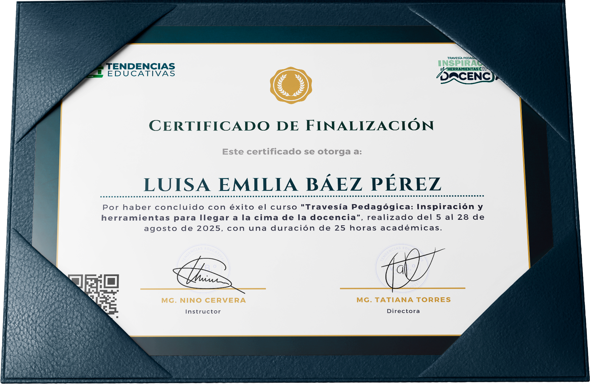 Certificado oficial de finalización